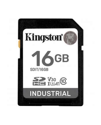 kingston Karta pamięci SD 16GB Industrial C10 UHS-I U3 V30 A1 pSLC