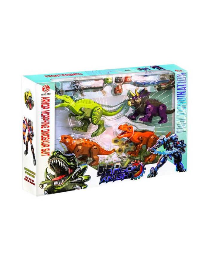 Zestaw 4 robotów dinozaurów ASKATO 119236 główny