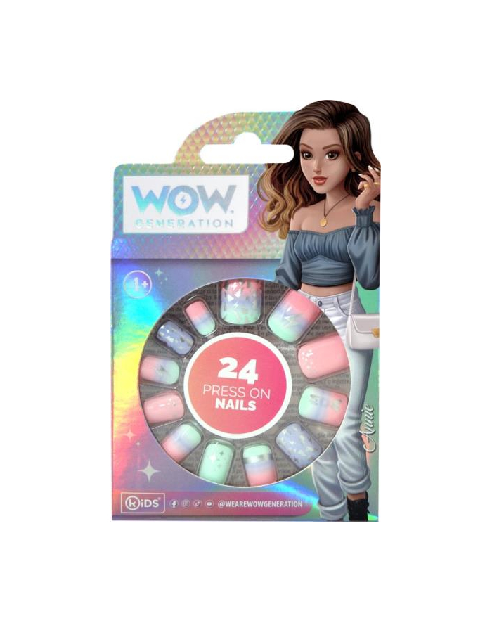 Zestaw samoprzylepnych tipsów 24 szt. WoW Generation WOW00019 Kids Euroswan główny