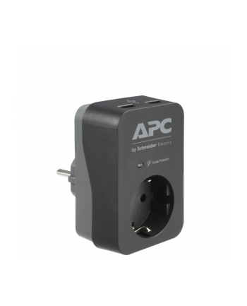 apc Gniazdo PME1WU2B-GR Essential SurgeArrest 1 Outlet 2 USB Ports Black 230V Germany
