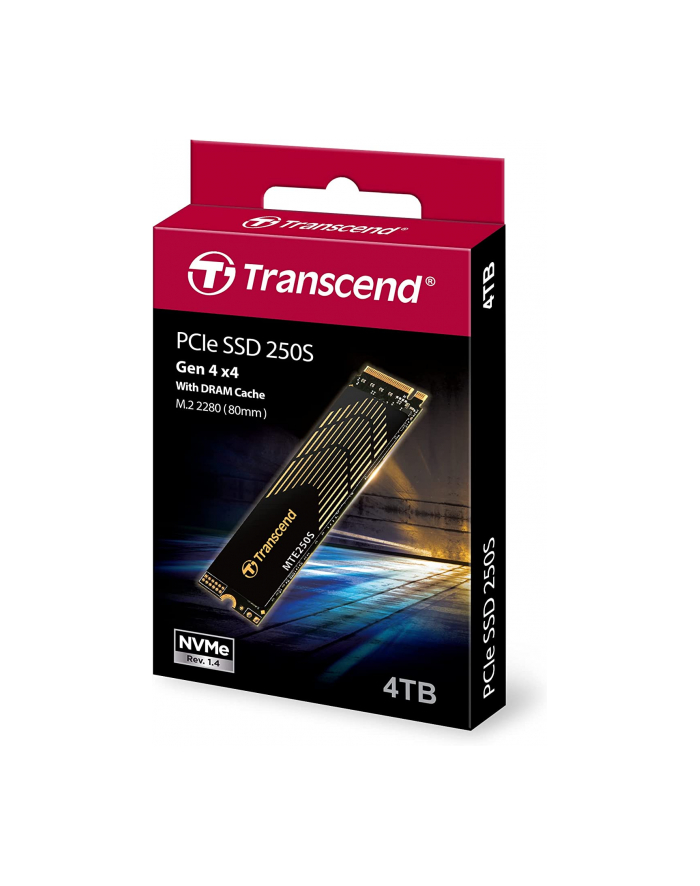TRANSCEND 4TB M.2 2280 PCIe Gen4x4 SSD NVMe 3D TLC with Dram Graphene Heatsink główny