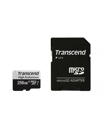 TRANSCEND USD350V 256GB microSD w/adapter U3 High Endurance