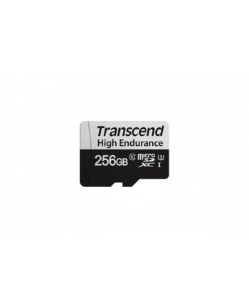 TRANSCEND USD350V 256GB microSD w/adapter U3 High Endurance