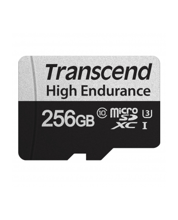 TRANSCEND USD350V 256GB microSD w/adapter U3 High Endurance