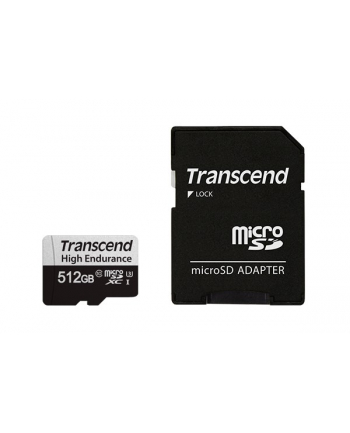TRANSCEND 512GB microSD w/ adapter UHS-I U3 High Endurance