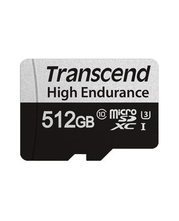 TRANSCEND 512GB microSD w/ adapter UHS-I U3 High Endurance