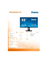 iiyama Monitor 31,5 cala XB3288UHSU 4K,VA,HDMI,DP,PIP,F.Sync,HAS/150mm,USB - nr 3