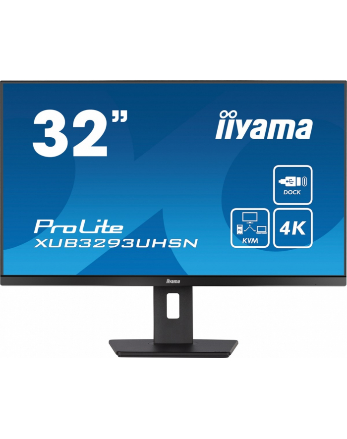 iiyama Monitor ProLite XUB3293UHSN 31.5'' XUB3293UHSN-B5 IPS 4K / USB-C DOCK 2x3W RJ45 główny