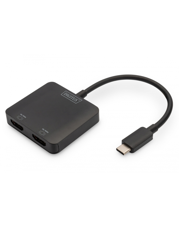 digitus Hub/Koncentrator 2-portowy USB Typ C/2x HDMI 4K/60Hz HDR HDCP 2.2 MST główny