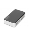 digitus Czytnik kart 6-portowy USB 2.0, uniwersalny, Czarno-srebrny - nr 14