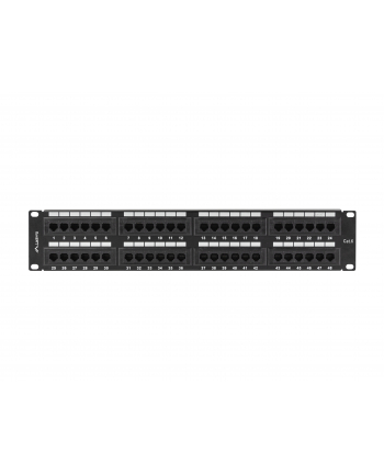 LANBERG Patch Panel 48port 2U 19inch kat.6 UTP czarny