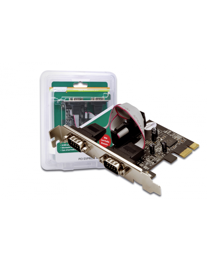 Kontroler PCI Express 2xserial DB9 COM RS232 główny