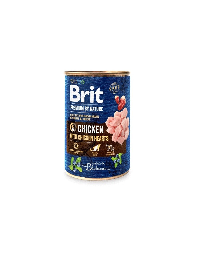 Brit Premium By Nature Kurczak i serca puszka 400g główny