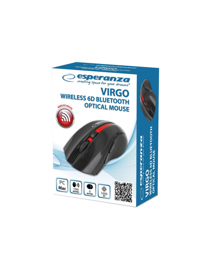 ESPERANZA MYSZ BLUETOOTH 6D VIRGO CZERWONA EM129R główny