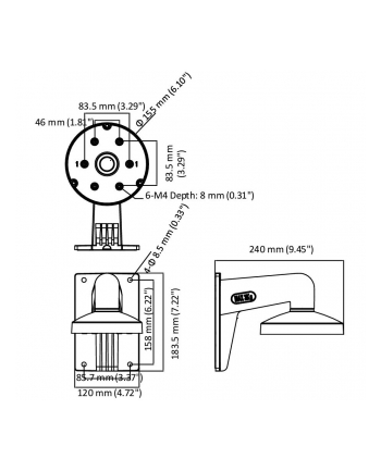 hikvision Uchwyt  HIKVISON DS-1473ZJ-155(BLK) nr 1