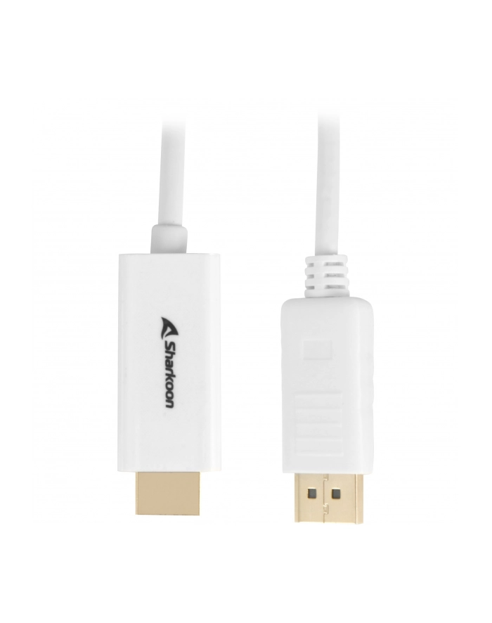 Sharkoon Displayport 1.2 to HDMI 4K White 2m ACTIVE 4Kx2K 60hz cable adapter główny