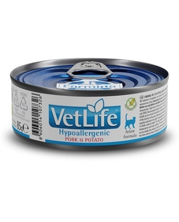 FARMINA VET LIFE NATURAL DIET CAT HYPOALLERGENIC PORK'amp;POTATO 85g