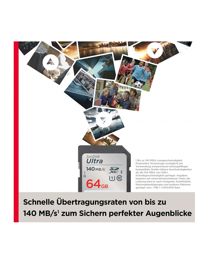 SanDisk Ultra 64 GB SDXC, card (Kolor: CZARNY, UHS-I U1, Class 10) główny