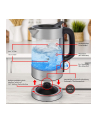 ProfiCook glass kettle PC-WKS 1229 G (stainless steel/Kolor: CZARNY, 1 liter) - nr 3