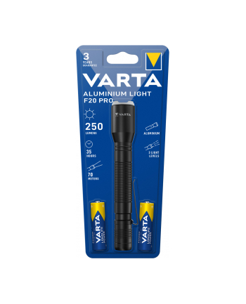 Varta Aluminum Light F20 Pro, Flashlight (Kolor: CZARNY)