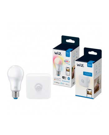 WiZ Bundle Colors LED Bulb A60 E27 + Motion Sensor (replaces 60 Watt)