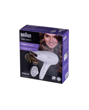 Braun Satin Hair 3 HD 385, hair dryer (Kolor: BIAŁY)