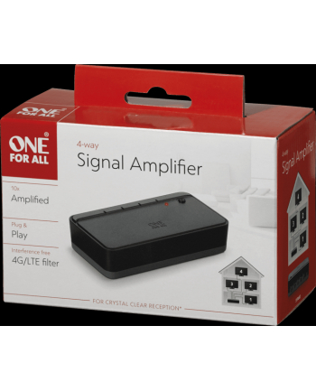One for all signal amplifier 4-way (Kolor: CZARNY, 4 outputs)