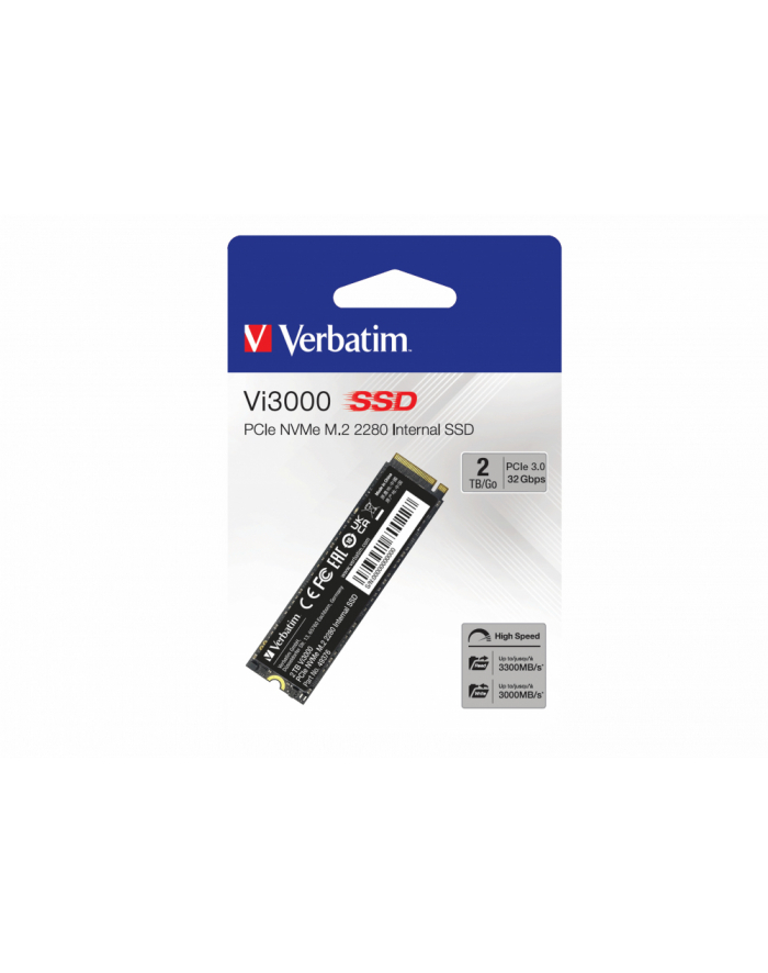 Verbatim Vi3000 2TB, SSD (PCIe 3.0 x4, NVMe, M.2 2280) główny