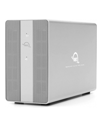 OWC Mercury Elite Pro Dual with 3-Port USB Hub, Drive Enclosure (silver, USB 10Gb/s External Storage Solution)