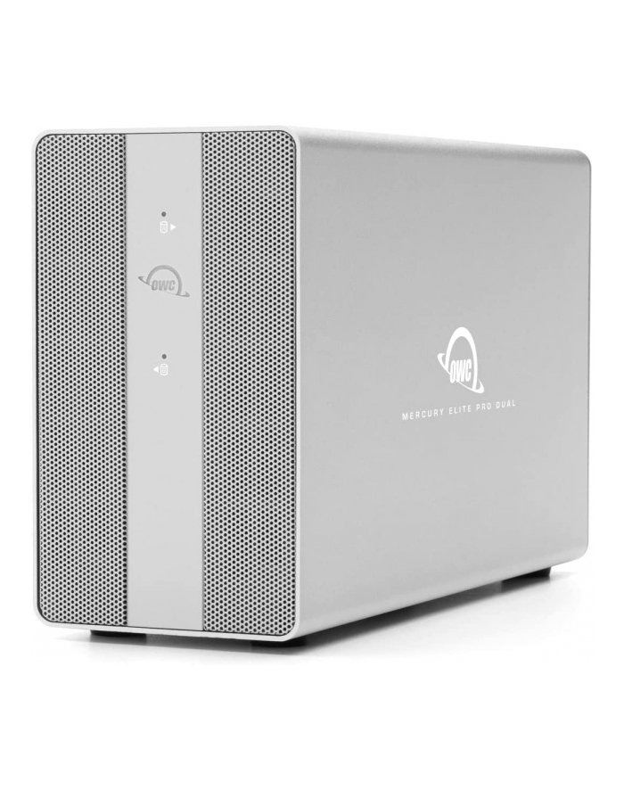 OWC Mercury Elite Pro Dual with 3-Port USB Hub, Drive Enclosure (silver, USB 10Gb/s External Storage Solution) główny