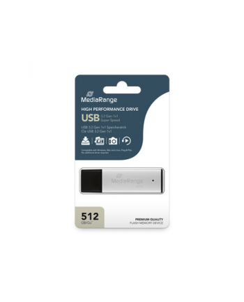 MediaRange High Performance 512 GB, USB stick (silver/Kolor: CZARNY, USB-A 3.2 Gen 1)