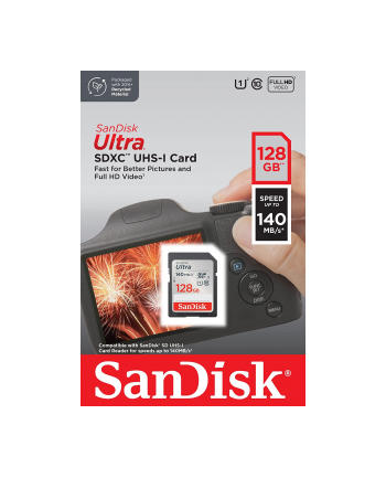 SanDisk Ultra 128GB GB SDXC, memory card (Kolor: CZARNY, UHS-I U1, Class 10)