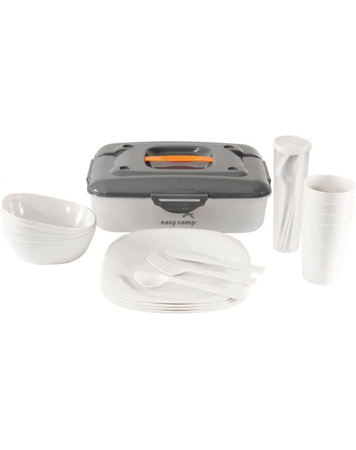 Easy Camp Cerf picnic box M, dishes (grey/Kolor: BIAŁY, 24 pieces, model 2023) główny