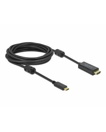DeLOCK USB adapter cable, USB-C plug > HDMI 4K plug (Kolor: CZARNY, 5 meters, active cable)