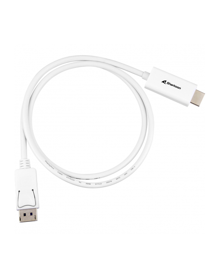 Sharkoon Adapter cable Displayport 1.2 HDMI 4K (Kolor: BIAŁY, 1 meter) główny