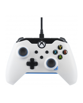 PDP Wired Controller - Ion White, Gamepad (Kolor: BIAŁY/neon blue, for Xbox Series X|S, Xbox One, PC)