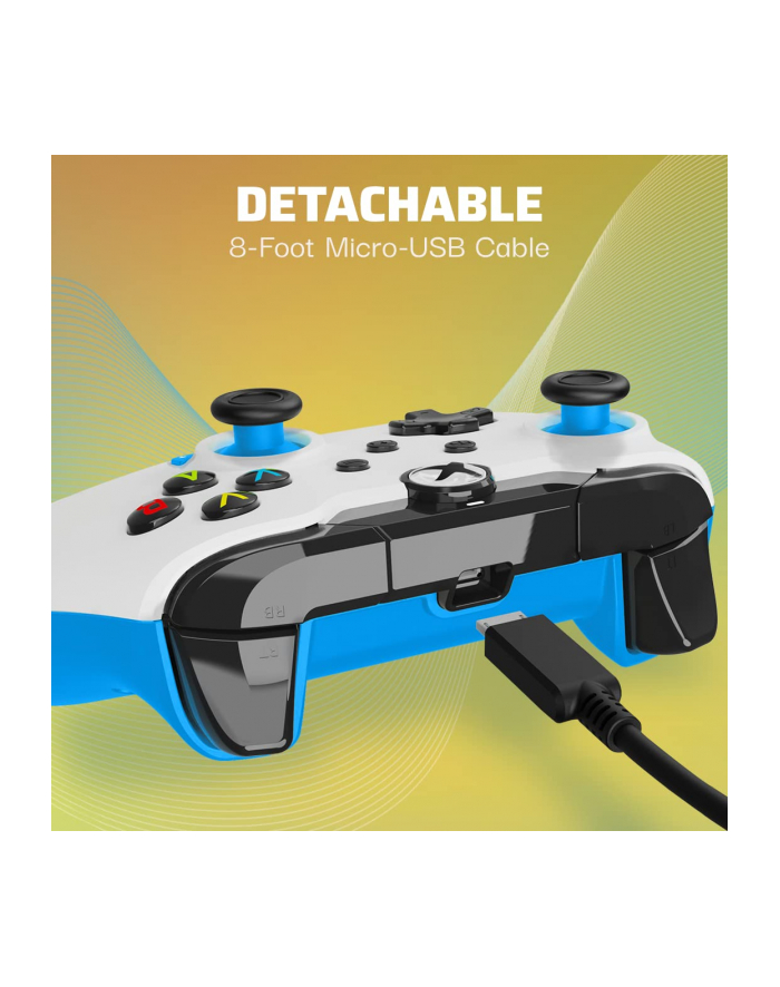 PDP Wired Controller - Ion White, Gamepad (Kolor: BIAŁY/neon blue, for Xbox Series X|S, Xbox One, PC) główny