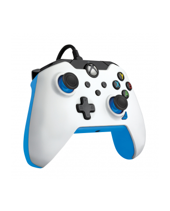 PDP Wired Controller - Ion White, Gamepad (Kolor: BIAŁY/neon blue, for Xbox Series X|S, Xbox One, PC)