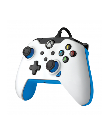 PDP Wired Controller - Ion White, Gamepad (Kolor: BIAŁY/neon blue, for Xbox Series X|S, Xbox One, PC)