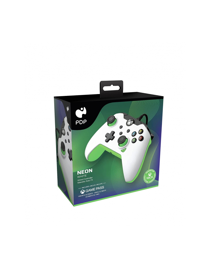 PDP Wired Controller - Neon White, Gamepad (Kolor: BIAŁY/green, for Xbox Series X|S, Xbox One, PC) główny