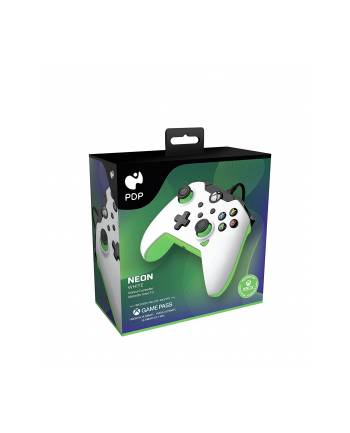 PDP Wired Controller - Neon White, Gamepad (Kolor: BIAŁY/green, for Xbox Series X|S, Xbox One, PC)