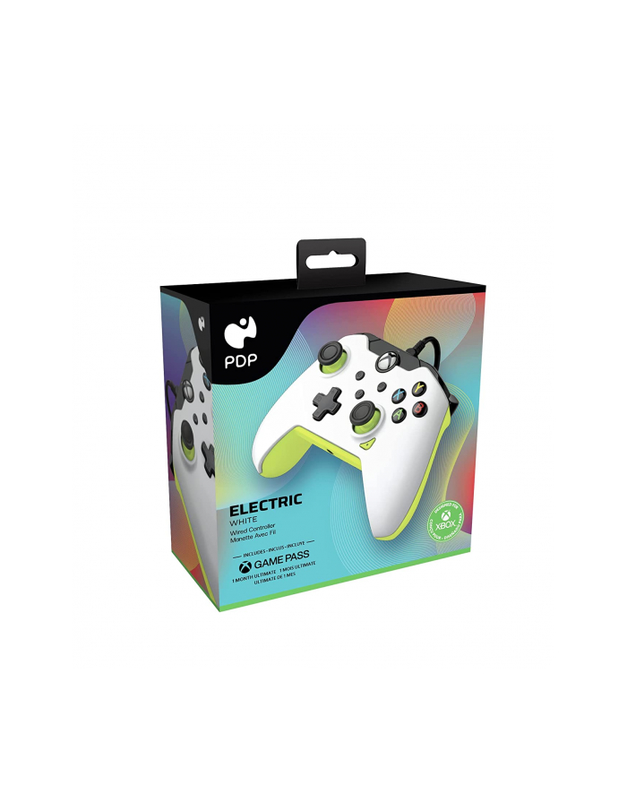 PDP Wired Controller - Electric White, Gamepad (Kolor: BIAŁY/neon green, for Xbox Series X|S, Xbox One, PC) główny