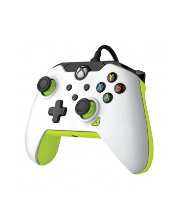 PDP Wired Controller - Electric White, Gamepad (Kolor: BIAŁY/neon green, for Xbox Series X|S, Xbox One, PC)
