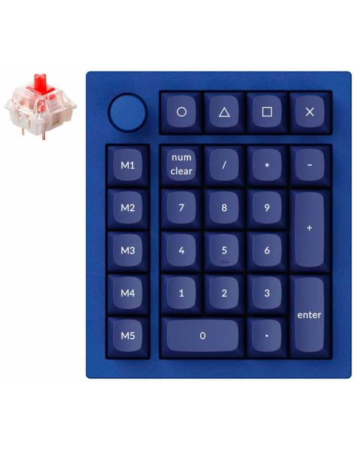 Keychron Q0+, numeric keypad (blue, Gateron G Pro Red, hot swappable, aluminum frame, RGB, knob) główny