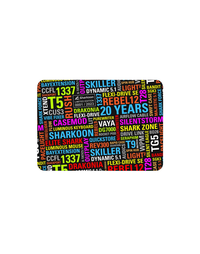 Sharkoon 20 Years Limited Edition Mouse Mat, gaming mouse pad (multicolored) główny