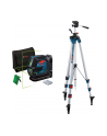 bosch powertools Bosch line laser GLL 2-15 G Professional, cross line laser (blue/Kolor: CZARNY, green laser lines) - nr 1