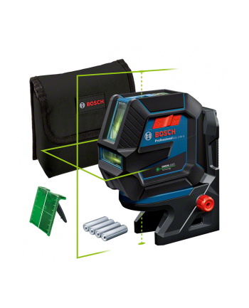 bosch powertools Bosch combi laser GCL 2-50 G Professional, with ceiling clamp, cross line laser (blue/Kolor: CZARNY, green laser lines, with bracket RM10 Professional)