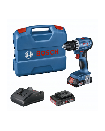 bosch powertools Bosch Cordless Drill GSR 18V-45 Professional, 18V (blue/Kolor: CZARNY, 2x Li-Ion battery 2.0Ah, in L-Case)