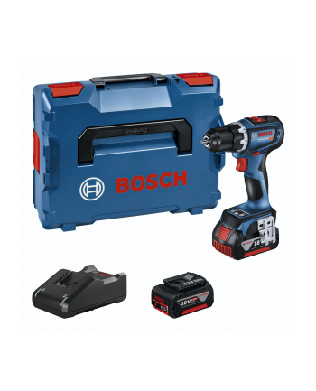 bosch powertools Bosch Cordless Drill GSR 18V-90 C Professional, 18V (blue/Kolor: CZARNY, 2x Li-Ion battery 4.0Ah, in L-BOXX)