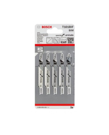 bosch powertools Bosch Jigsaw blade T 101 BIF Special for Laminate, 83mm (5 pieces)